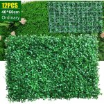12 pices mur vgtal artificiel protg contre les uv, couverture artificielle pour haies, pelouse, ...