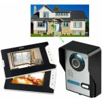 7' interphone vid�o la fonction de vision nocturne, sonnette de porte moniteur cam�ra bouton tactile