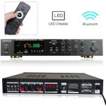 Amplificateur stro audio numrique, complet, 600 w, avec hifi, bluetooth, bande fm / am intgr, 5 ...