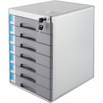 Bote  tiroirs en mtal, verrouillable, 7 compartiments, din a4, bote de rangement de documents en ...