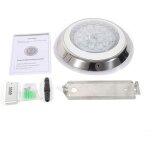 Lampe de piscine 12v 54w lumière sous - marine led à changement de couleur rgb ip68 avec télécommande ... Lampe de piscine 12v 54w lumière sous - marine led à changement de couleur rgb ip68 avec télécommande ...