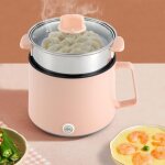 Marmite lectrique, marmite lectrique portable antiadhsive de 1, 7 l, rchaud lectrique avec couvercle ...