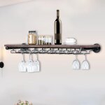 Senderpick - tag�re � verres � vin murale avec support pour pied - verres � vin - pr�sentoir r�tro - ...