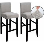 Lot de 2 housse de tabouret de bar avec dossier, housses anti - poussire lavables extensibles pour tabouret ...
