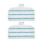 2 patins en microfibre fsmp20 - xj rectangulaires pour balai vapeur - technologie easyglide
