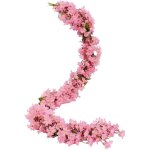 Serbia - 2 pcs 5. 6ft artifici sakura fleurs de cerisier fleurs suspendues vigne faux sakura guirlande ...
