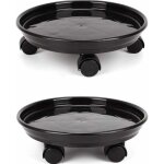Lot de 2 plante caddy, pot de fleurs rond support de plante en pot sur roues, heavy duty rack sur roulettes ...