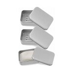 Serbia - 3pc bote  savon en aluminium, 3 porte savons avec gouttoir , boite metal, pour la maison ...