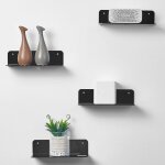 Serbia - lot de 4 étagères murales noires - rangement mural facilement extensible - Étagère en acrylique ... Serbia - lot de 4 étagères murales noires - rangement mural facilement extensible - Étagère en acrylique ...
