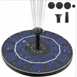 Fontaine de jardin solaire pour 2. 5 w avec batterie de secours de 1000 mah, pompe de fontaine d'eau ...