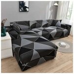 Serbia - housse de canap� d'angle extensible couverture de canap� en forme de l, pour canap� 1 / 2 / ...