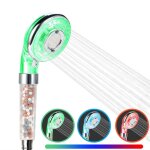 Serbia - pommeau de douche led, douchette  main  ions ngatifs haute pression, 3 couleurs