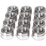Serbia - pots � �pices magn�tique, set de 12 bo�tes � �pices magn�tiques, bo�te d'assaisonnement en acier ...