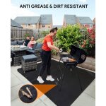 Serbia - tapis de barbecue 50''36'' - rsistant au feu - tapis de protection de sol - tapis de protection ...