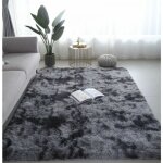 Serbia - tapis de salon shaggy - 60 x 120 cm - gris fonc� - fibre de polypropyl�ne douce - antid�rapante ...