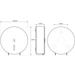Srie htel - distributeur de papier hyginique 205x210x115 mm, inox xp700 - sapho