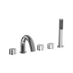 Paffoni - srie jo baignoire avec inverseur et douchette extractible jo044cr chrom - laiton