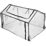 Serre 60x120x80 cm transparent et noir flo
