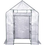Woltu - serre de balcon / jardin / terrasse en pe, serre à tomate avec porte, cadre en acier, 143x73x195cm ... Woltu - serre de balcon / jardin / terrasse en pe, serre à tomate avec porte, cadre en acier, 143x73x195cm ...