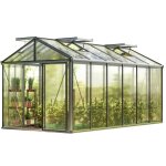 Gfp - serre diamas 24 light 235x460 cm avec cadre de fondation intgr panneaux double paroi 12 mm, couleur ...