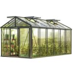 Gfp - serre diamas 24 light 235x460 cm avec cadre de fondation int�gr� panneaux double paroi 12 mm, couleur ...