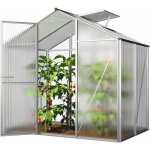 Serre eco - star 2 cadre aluminium 192x131 cm plaques double paroi 8 mm ind�formables & r�sistantes aux ...