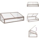 Serre gris 110x58, 5x39 cm bois de sapin - serre de jardin - abri jardin - protection plante - serre ...