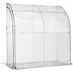 Serre d'hivernage murale adosse - structure acier avec porte latrale, antigel - 2m - 200 x 200 x 100 ...