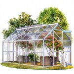 Gardebruk - serre de jardin en aluminium 11, 73m³ abri extérieur de plantes légumes fruits 380x190cm ... Gardebruk - serre de jardin en aluminium 11, 73m³ abri extérieur de plantes légumes fruits 380x190cm ...