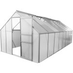 Serre de jardin en aluminium avec parois en polycarbonate - 12. 25 m