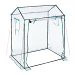 Serre de jardin avec bâche en pvc, porte et fenêtres enroulables, hxlxp : 152 x 132 x 92 cm, transparente ... Serre de jardin avec bâche en pvc, porte et fenêtres enroulables, hxlxp : 152 x 132 x 92 cm, transparente ...