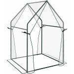 Serre de jardin balcon terrasse serre pour tomates 0, 9l x 0, 9l x 1, 45h m double porte acier pvc transparent ...