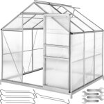 Tectake - serre avec fondation 5, 85 m 185 x 190 x 195 cm