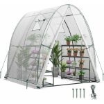 Costway - serre de jardin avec housse en pe rsistante aux intempries, serre tunnel avec fentre moustiquaire ...