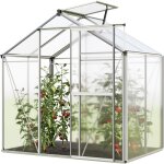 Gfp - serre de jardin jasmin 2 structure en aluminium 192 x 131 cm panneaux en polycarbonate
