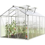 Gfp - serre de jardin jasmin 5 structure en aluminium 192 x 317 cm panneaux en polycarbonate