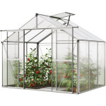 Gfp - serre de jardin orchidee 3 structure en aluminium 256 x 192 cm panneaux en polycarbonate