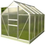 Chalet&jardin - serre jardin polycarbonate - diamant 46 - 2, 28m� - gris