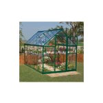 Palram - canopia - serre de jardin en polycarbonate harmony 5, 66 m, couleur vert, ancrage au sol oui ...