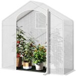 Woltu - serre de jardin, serre tomate 200x80x200cm, serre d'hivernage, blanc