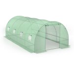 Serre tunnel 3 x 6 - 18 m� - b�che renforc�e en poly�thyl�ne - 4 fen�tres - porte enroulable