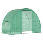 Serre de jardin tunnel surface sol 4, 5 m² dim. 3l x 1, 5l x 2h m châssis tubulaire renforcé porte zippée ... Serre de jardin tunnel surface sol 4, 5 m² dim. 3l x 1, 5l x 2h m châssis tubulaire renforcé porte zippée ...