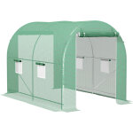 Outsunny - serre de jardin tunnel surface sol 6 m chssis tubulaire renforc vert