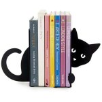 Serre - livres en m�tal noir animaux chat