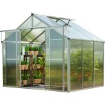 Gfp - serre topas 3 cadre aluminium 225x195 cm plaques double paroi 6 mm indformables & rsistantes ...