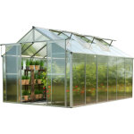 Gfp - serre topas 6 cadre aluminium 225x384 cm plaques double paroi 6 mm ind�formables & r�sistantes ...