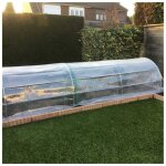 Les serres tonneau - serre tunnel de forage dim. 10l x 1, 3l x 0, 8h m bche pe 200 haute densit transparen ...