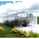 Serre tunnel polycarbonate larg 3 m jura easy, long 4 m, �paisseur 4 mm