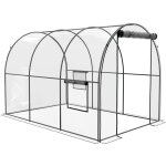 Outsunny - serre tunnel serre  tomates surface sol 6 m 3l x 2l x 2h m