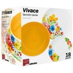 Service de table 18 pi�ces vivace en porcelaine artisanale
